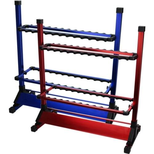 Aluminum Alloy 24 Grid Fishing Rod Holder High Quality Fishing Rod Alpenstock Storage Rack Display Stand Support Boat Hardware