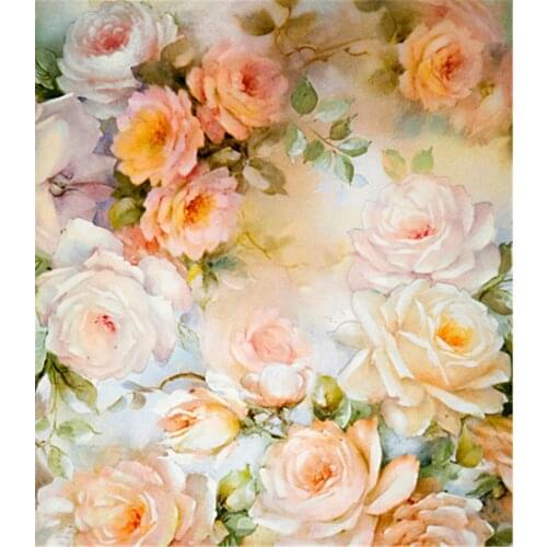 Pink Roses Real Flowers Photographic Camera Backdrop 5x7 Wedding Photos Shoots Background For Photo Studio Backdrops Background