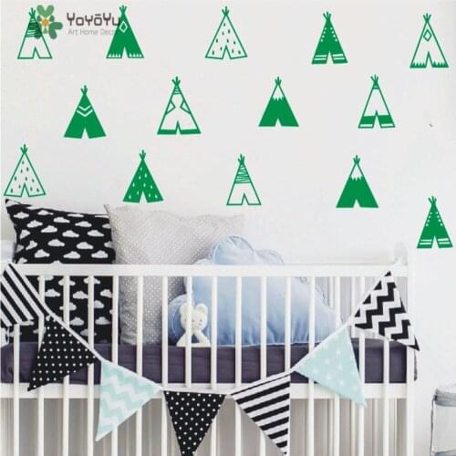Hot Tribal Teepee Wall Decal 10 style Art Vinyl Decoration for Kids Room DIY Removable Nursery Kids Bedroom Decor Sticke NY-391