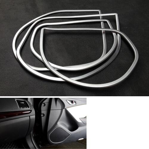 Interior 4 Pcs Matt Door Audio Horn Speaker Ring Frame Cover Trim Panel Strip Car Styling For 6 Atenza 2014-15 Car covers