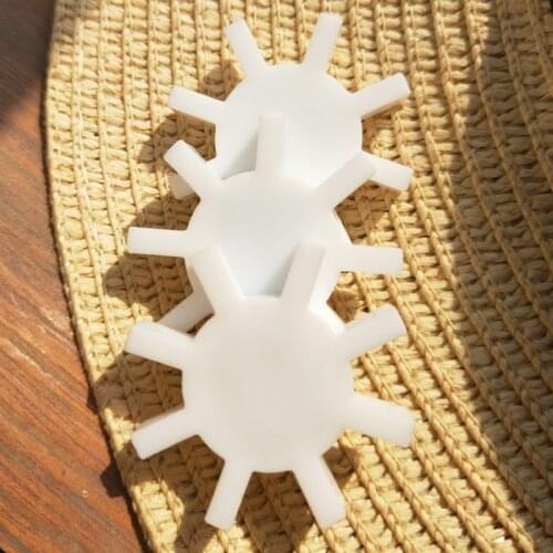 3Pcs/Set Magnetic Stirrer Stir Bar PTFE Magnetic Mixer Stir Bars Gear Shape