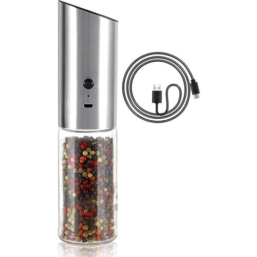New Electric Pepper Mill,Salt Grinder/Pepper Grinder,Adjustable Coarseness,Stainless Steel Salt Grinder