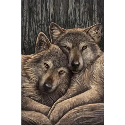 Companion Animal Wolf Cross Stitch Kits 14CT Unprinted 11CT Print Crafts For Embroidered Handmade Art Counted Wall Home Decor