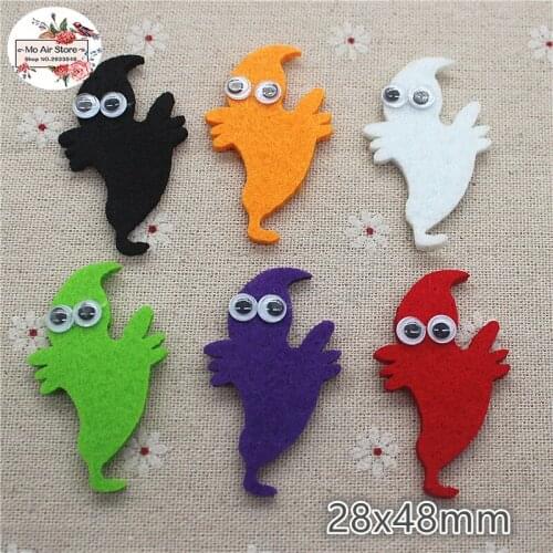 4.8CM Non-woven patches Halloween ghost Felt Appliques for clothes Sewing Supplies diy craft ornament