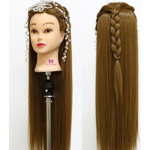 NEVERLAND 30'' 75cm Long Thick Hairs for head Practice Training Head Hairdressing Styling Synthesis Training Mannequin Doll Head