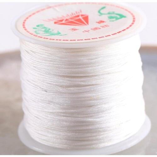 2Rolls 0.5MM Nylon String Thread For Diying Neckalce Bracelet Tassels Beading White Cord 50M/Roll