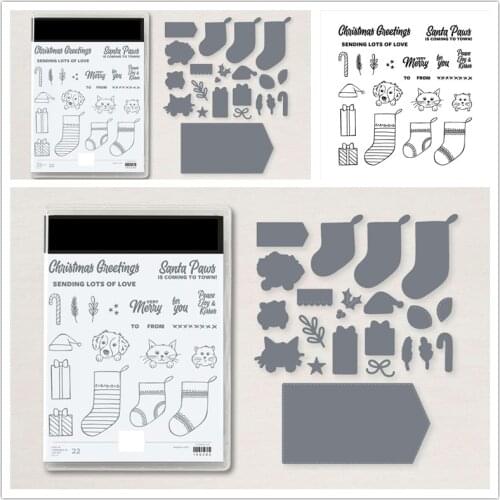 Sock New Stamps and Dies 2021 Cutting Dies for Scrapbooking Stamping Metal Die Cutters for Scrapbooking Stencils for Decor