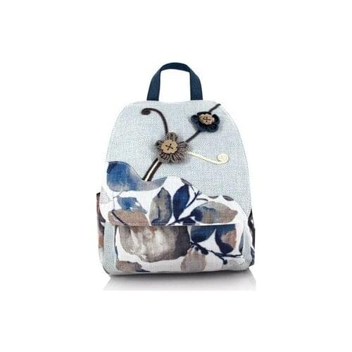 New coming string appliques small shopping backpacks!Top bohemian prints women zipper&hasp backrack Hot national canvas backruck