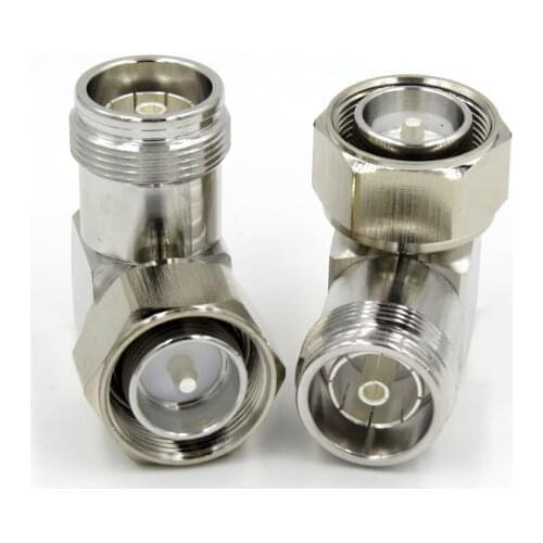 4.3-10 Mini DIN male to 4.3/10 Female right angle RF Coaxial cable connector adapter