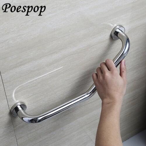 POSEPOP Wall Mounted Bathroom Grab Bars for Elderly Safety Helping Handle 304 stainless steel Toilet Bathtub Handrail Chromed