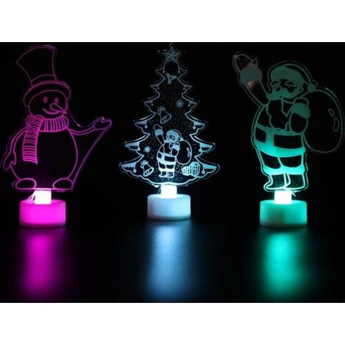 Christmas Home Decoration Colorful LED Lights Tree Santa Claus Night Light New Year Kids Gifts Lamp Christmas Light