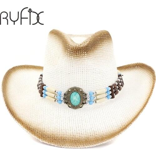 New summer cowboy straw hat male beach trip holiday sun hat beach straw hat HA14