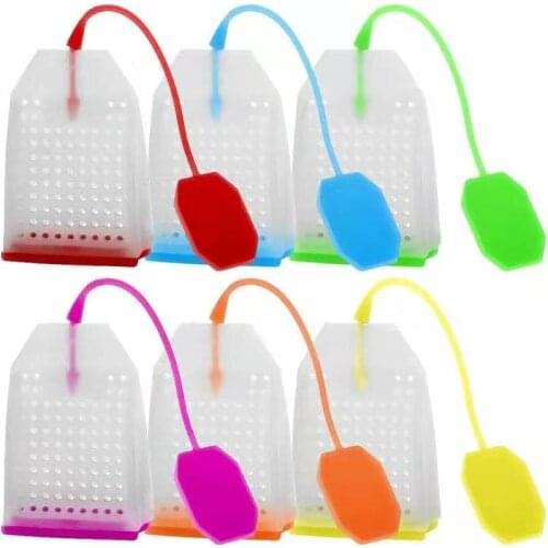5PCS Silicone Tea Strainer Tea Bag Coffee Spice Immersion Filter Kitchen Tool tea filter