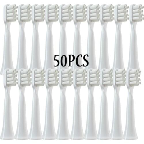 20-50pcs/Set Replace Brush Heads For XIAOMI T100 White Clean Vacuum Soft DuPont Bristle Brush Nozzles Wholesale Oral Care