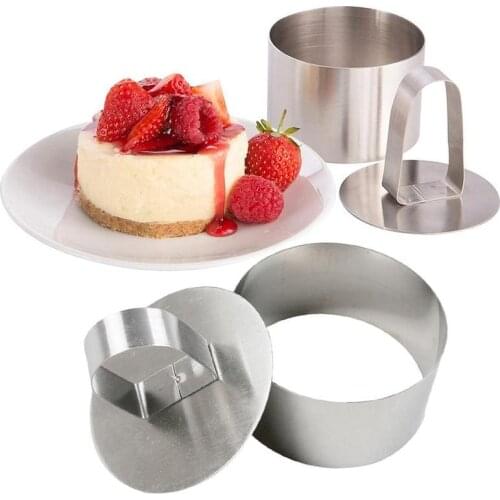 Steel 3D Round Cake Molds For DIY Bakeware Cupcake Mold Salad Dessert Die Mousse Ring Decorting Tools