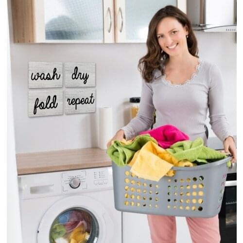 Laundry Symbol Signs Wall Art Laundry Room Signs Wooden Plaques Signs Farmhouse Pantry Room Living Room Home Wall Hanging Decor