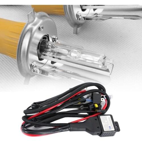 Universal 35W 12V Xenon Headlight Wiring Harness Hi/Lo HID Battery Relay Wire Controllor Harness Cable for Car Auto Headlamp