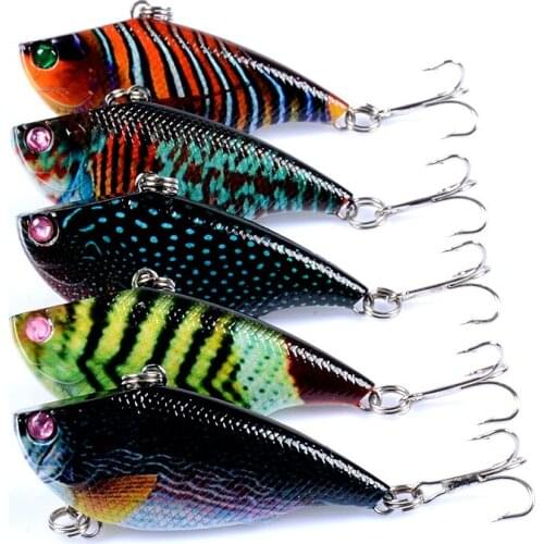 VIB Bait Painting Bionic Bait 5.5cm / 6.9g Plastic Hard Bait Full Swimming Layer Fishing Bait Fishing Accessories Fishing