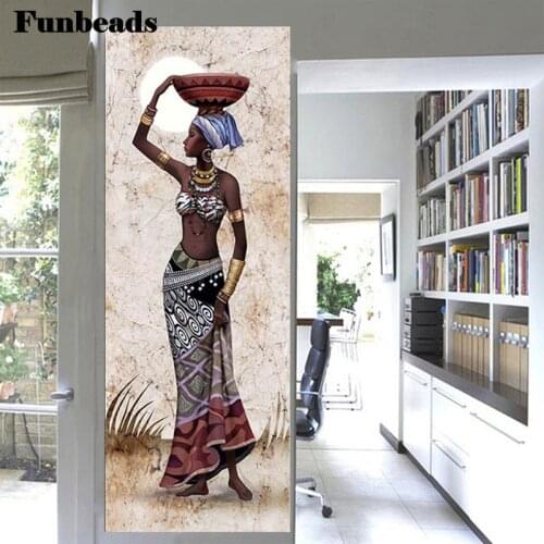 Needlework Diamond Painting African woman Diamond Embroidery full square Drill Rhinestone Mosaic Picture Home Decoration FF1015