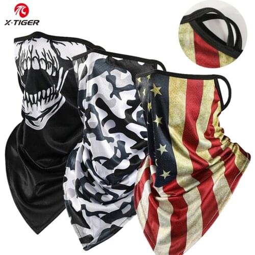 X-TIGER Scarf Summer Ice Silk Cycling Face Cover Breathable Men Women Sacrves Bandana Sun Protection Running Cycling Headwear