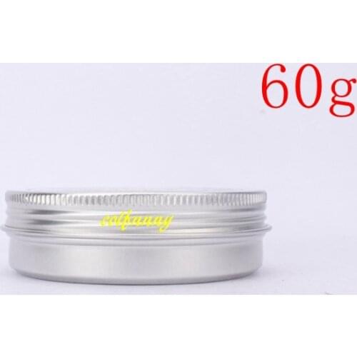 1000pcs/lot 60ml Aluminum Box Packing Tins 60g finger spinner Container Cosmetic Cream Jar with Window Cap