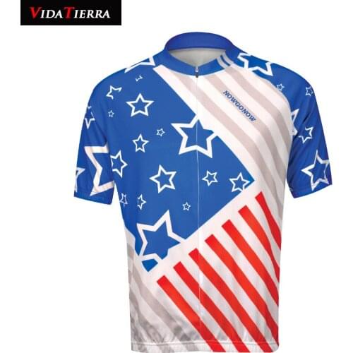 2019 cycling jersey VIDATIERRA bike jersey classic Summer cool red blue downhill jersey Maillot ciclismo bike jersey leader
