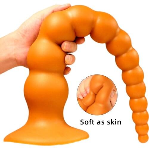 4pcs Long Silicone Butt Plug Anal Beads Prostate Massagers Anal Plug Anal Dilator Expander Anus Masturbator Sex Toys For Couple
