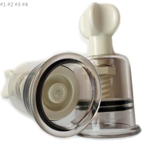 4 Size option Nipple Sucker Body Massage Breast Stroker Enlarger Bigger Sucker Easy Twist Uni-sex Pump Massage Best For Women