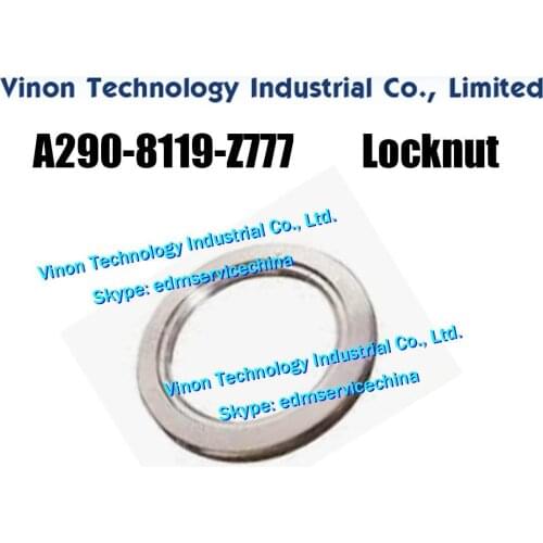 A290-8119-Z777 edm Locknut for Fanuc iD,iE,CiA,C400iA,C600iA series machines. Fanuc edm wear parts A2908119Z777, A290.8119.Z777