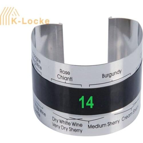 LCD Digital Electric Wine Collar Thermometer Bar Beverage Tool Clever Bottle Snap Thermometer Sensor For Champagne Beer Red Wine
