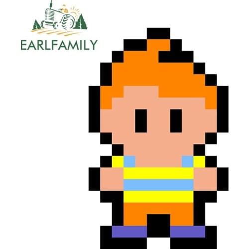 EARLFAMILY 13cm x 8.8cm for Pixel Claus Funny Car Stickers RV Occlusion Scratch Decal Personality Surfboard VAN Car Assessoires