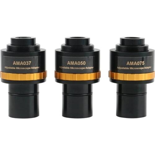 0.37X 0.5X 0.75X Focusable Microscope Electronic Eyepiece C Mount Adapter Lens to 23.2mm Interface For Video Microscope Camera