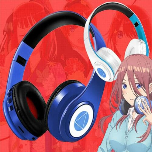 Anime Go-Toubun no Hanayome The Quintessential Quintuplets Nakano Miku Cosplay Fold Headset Wireless Bluetooth Earphone Gifts