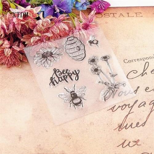 Hot sale happy Transparent Clear Stamps / Silicone Seals Roller Stamp for DIY scrapbooking photo album/Card Making