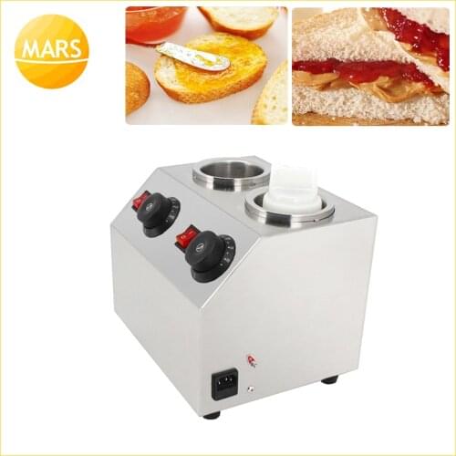 Commercial Double Sauce Bottle Warmer Electric With Cheese Pastic Bottles Food Warming Machine Chocolate Dispenser Melter