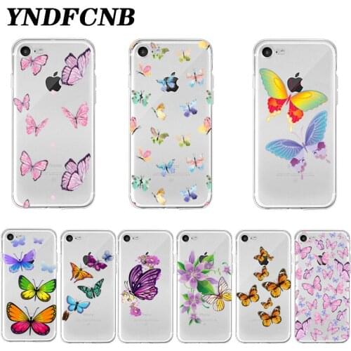 Beautiful Butterfly Painted Phone Case For iPhone SE 2020 11 Pro X XR Xs Max 6 6S 7 8 Plus Soft Clear Cover Mobile Cover