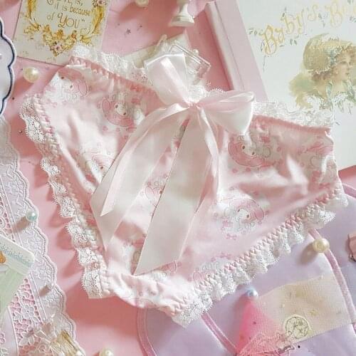 Lolita girl bow tie middle high waist sexy milk melody underwear ropa interior erotica mujer ondergoed dames string panties