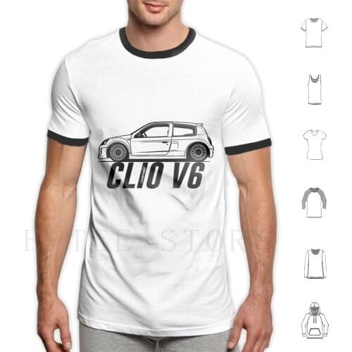Clio V6 Ph2 Best Shirt Design T Shirt Cotton Men Diy Print Clio V6 Clio V6 Car World Hot Hatch Clio Clio V6 Clio V6 Ph1 Clio V6