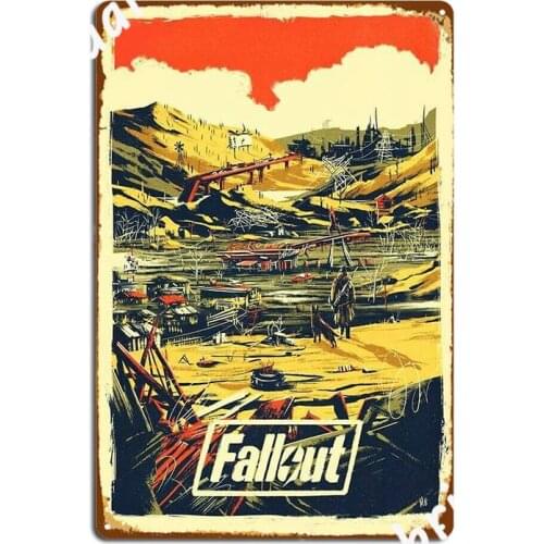 Fallouts Game Cover Metal Sign Plates Club Party Pub Garage Vintage Tin Sign Poster