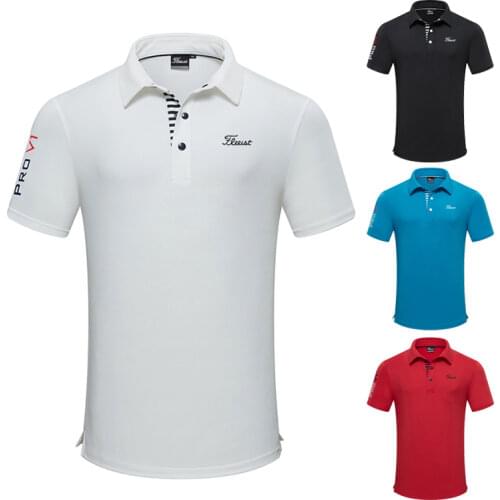 New Golf Clothing Mens T-shirt Summer Quick Drying Clothing Breathable Short Sleeve Outdoor Golf Clothing Golf Shirt Polo Shirt