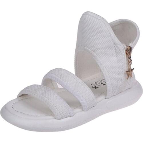 Skoex 2020 New Children Summer Sandals Girls High-top Fashion Sports Sandal Girl Students Breathable Flat Open Toe Princess Shoe