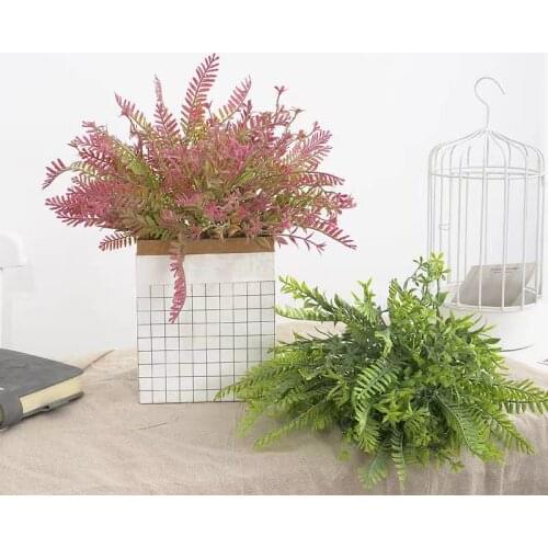 New Artificial Shrubs Creative Decorative Artificial Plant Ferns Simulation Plant Plastic Flower Fern Wall Material Accessories
