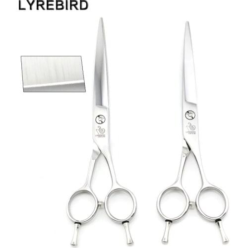 Professional Dry hair cutting scissors Serrated blade 6.5 INCH 7 INCH Sawing blade Bearing screw Lyrebird HIGH CLASS NEW