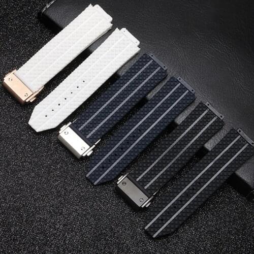 24 26mm Watchbands For HUBLOT BIG BANG CLASSIC FUSION Watch Accessories Silicone Watch Bracelet Rubber Watch Band Watch Strap
