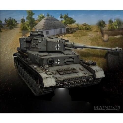 DIYMyModeI Wot tank world no.013_ pz_ kpfw_ IV tank DIY Handcraft Paper Model KIT Handmade Toy Puzzles Gift Movie props