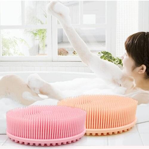 Cute Soft Silicone Body Brush Wash Bath Shower Exfoliating Skin Fit For Baby Bath Shampoo Facial Massage Brush Supplies