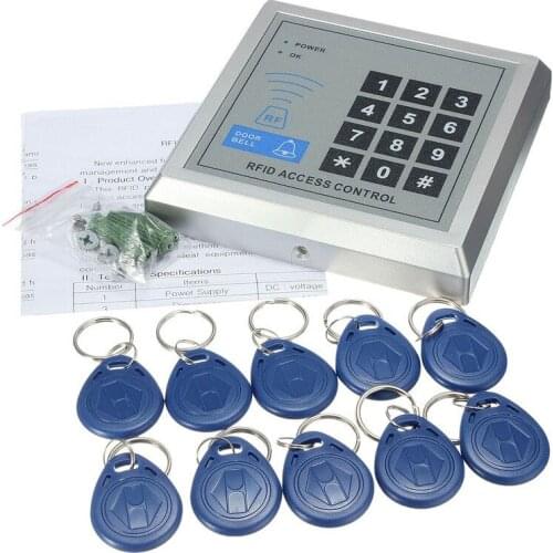 KINJOIN Security Password Keyboard 125KHz RFID Proximity Entry Door Lock Access Control System 500User +10 Keys