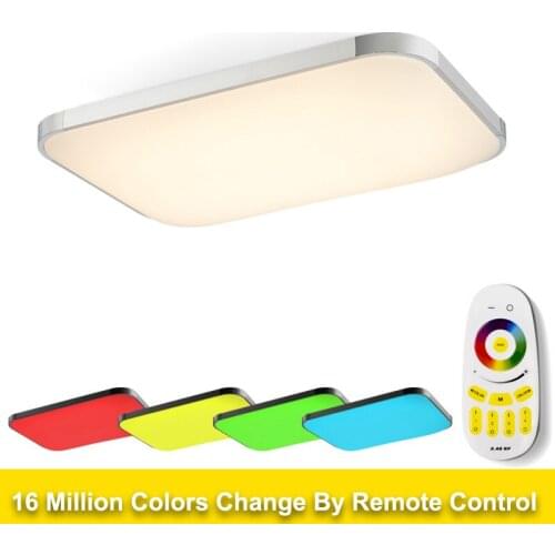 Modern LED Ceiling Lights Lamp RGB for living room bedroom 90-260V dimmer square flush mount ceiling led plafondlamp kids room