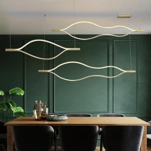 Creative Dining Room LED Chandelier Lighting Restaurant Kitchen Luminaire Bar Living Nordic Minimalism Home Decor Hanging Lamp