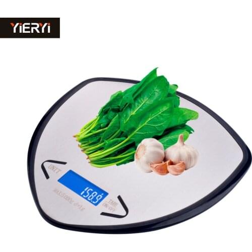 WH-B19 Stainless Steel Shield Type Kitchen Scale Precision 1G Baking Electronic Scale 5kg Ultra-thin Electronic Kitchen Scale